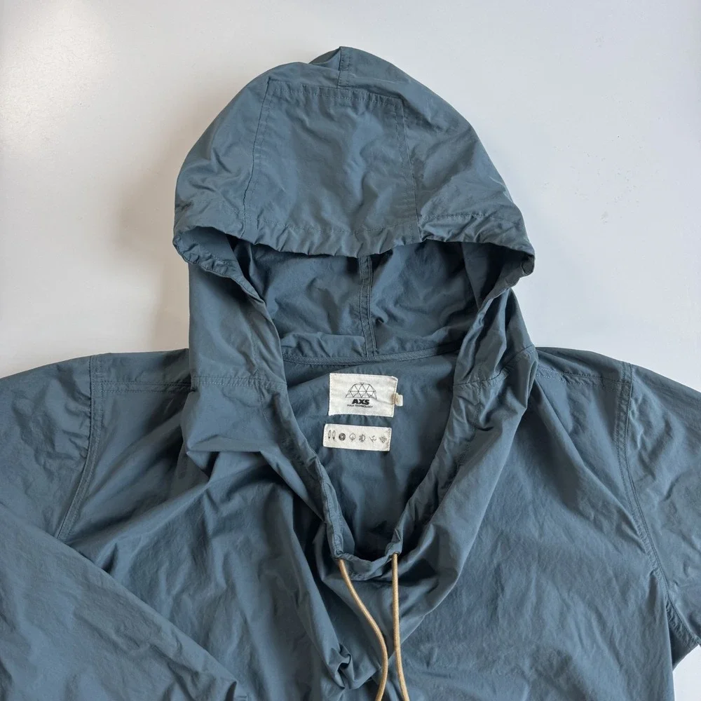 AXS Folk Technology Wideneck Anorak‎ Jacket Mens X Large XL Smokey Blue USA Made